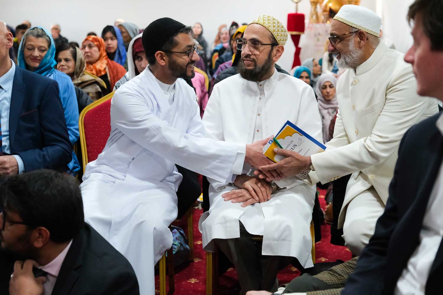 Cheikh Mortada et Imam lors de la rencontre à la Courneuve